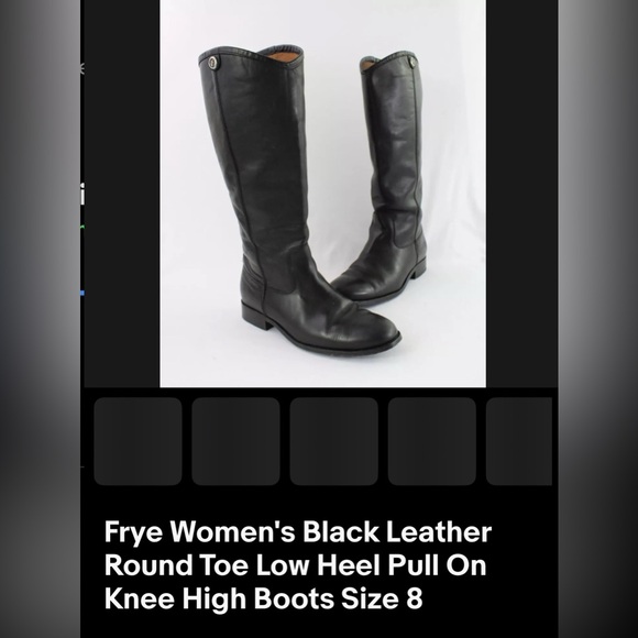 Black Leather Riding Boots - Picture 2 of 2